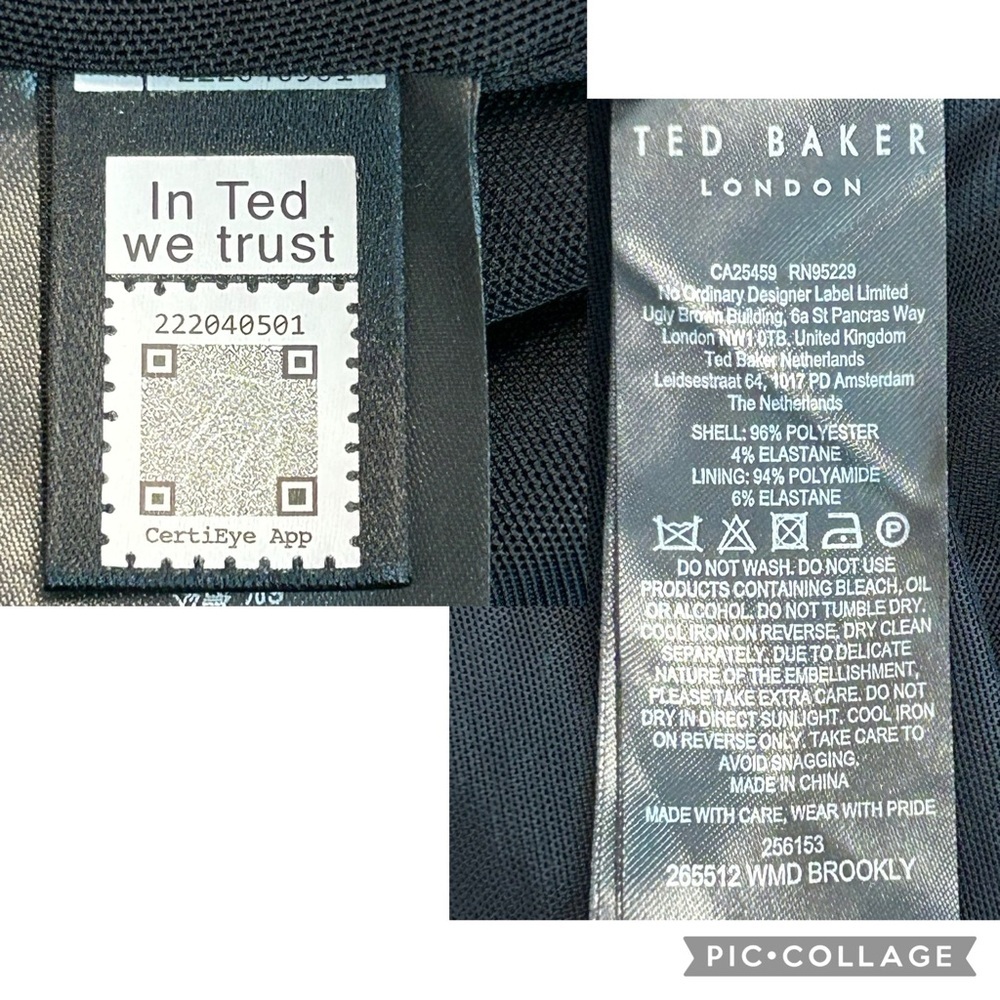 Ted Baker Womens Brookly Sequined Long Cocktail and Party Dress US 6 dark brown - Picture 13 of 15